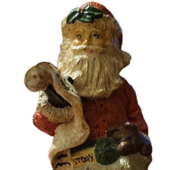 Vintage Other - Vtg 1991 Stamped Santa Claus Christmas Story Good & Naughty List Statue Figurine